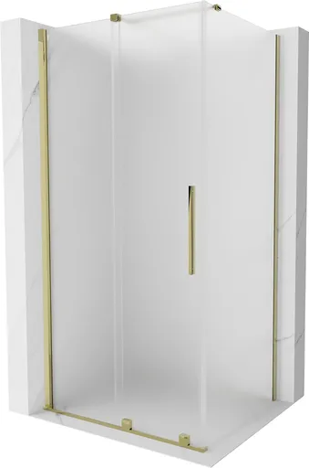 MEXEN/S Velar sprchový kout, posuvné dveře 100 x 75, dekor, zlato 871-100-075-31-50