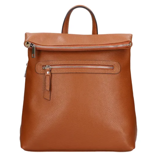 Dámský kožený batoh Italia Korra - koňak