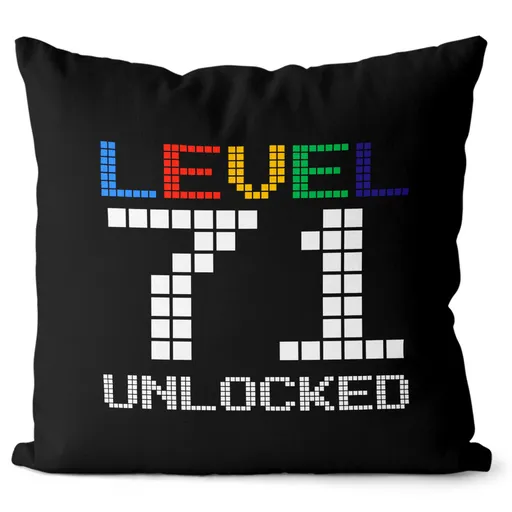 Polštář Level unlocked (Velikost: 55 x 55 cm, věk: 71)