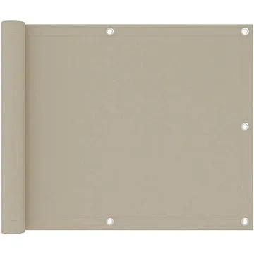 Balkónová zástěna béžová 75 x 500 cm oxfordská látka (134938)