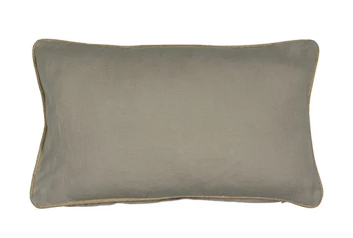 Šedý plátěný polštář s jutovým lemováním Jutei - 30*15*50cm  Mars & More