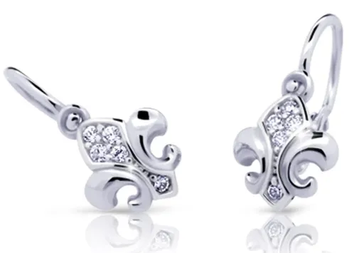 Cutie Diamonds Slušivé dětské náušnice z bílého zlata s diamanty C2219-10-10-X-2-D