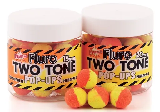 Dynamite baits pop-ups  fluro two tone tutti-frutti