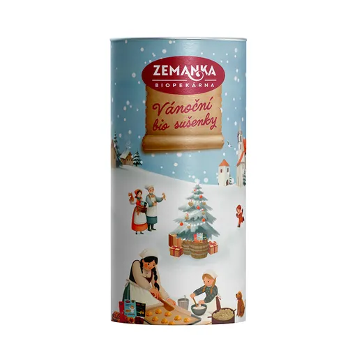 Zemanka BIO Vánoční sušenky v tubusu 3x70 g