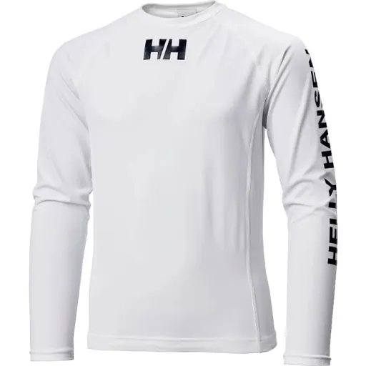 Helly Hansen WATERWEAR RASHGUARD UPF 50+ Juniorské triko do vody, bílá, velikost