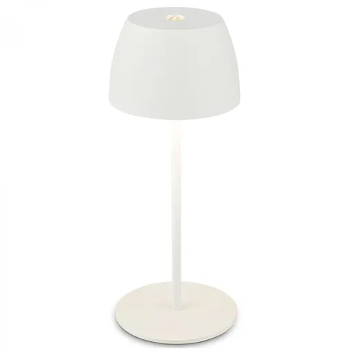 BRILONER LED nabíjecí stolní lampička Serina Mini, bezdrátová, 20cm, IP44, 2,5W, stmívatelné, dotykový vypínač, bílé 7503016