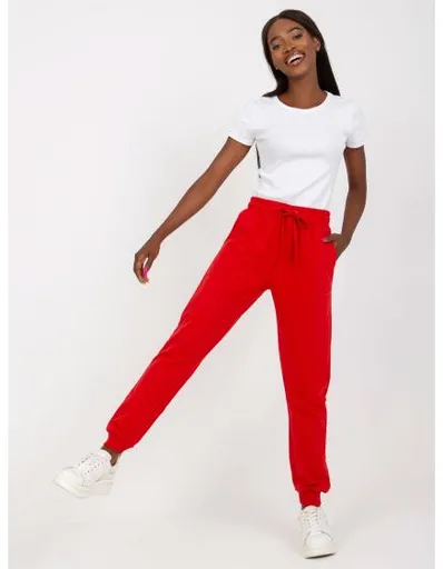 Dámské tepláky jogger RUN červené