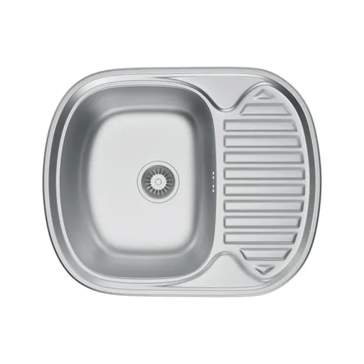 VELAZO Saténový ocelový dřez 60 × 49 se sifonem VELAZ6049S