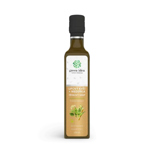 Lipový květ+meduňka sirup třtinový 250 ml - Green idea