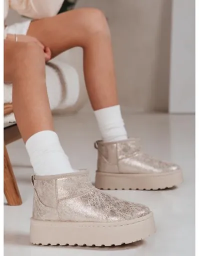 Dámské sněhule, semišové béžové