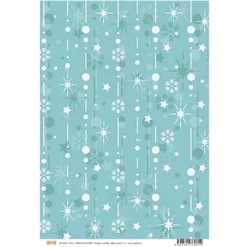 Optys 7606 - Papír A4 jednostranný, 170g, vánoční modrý (101315)