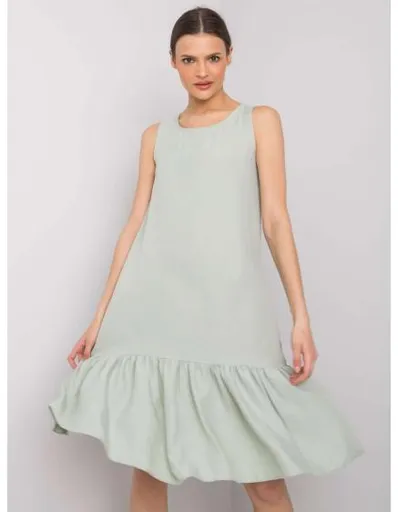 Dámské šaty s volánem Jossie RUE PARIS mátově zelené