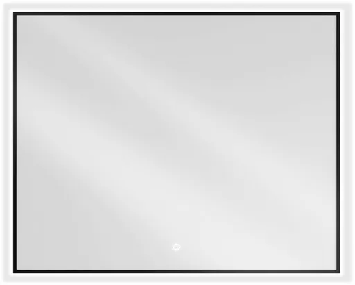 MEXEN Erma zrcadlo s osvětlením 100 x 80, LED 6000K, černý rám 9814-100-080-611-70