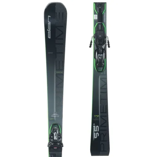 Elan PRIMETIME 55+ CS FX + EMX 12.0 GW Sjezdové lyže, černá, velikost