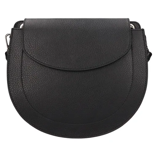 Dámská kožená crossbody kabelka Italia Locita - černá