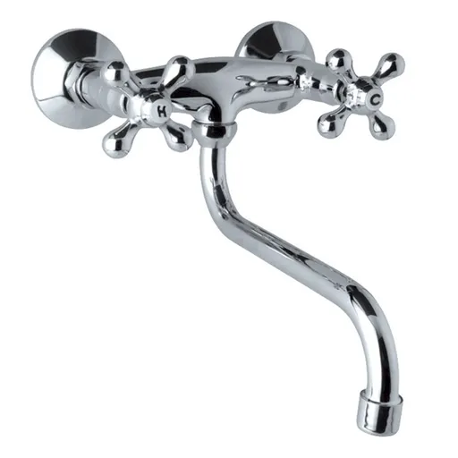 Mereo Dřezová nástěnná baterie, Retro Viktorie, 150 mm, s ramínkem trubkovým ø 18 mm 200 mm CBL301