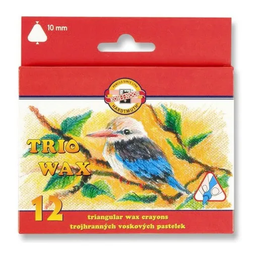 Voskovky Koh-I-Noor Trio Wax 8272 trojhr.10mm 12 barev