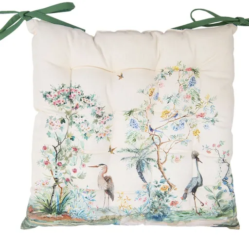 Podsedák s výplní Birds in Paradise - 40*40 cm Clayre & Eef