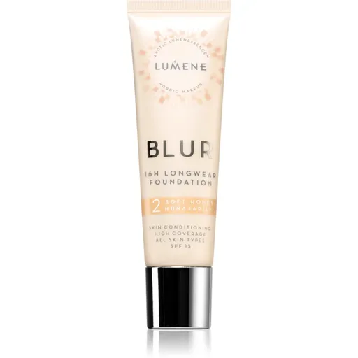Lumene Blur 16h Longwear dlouhotrvající make-up SPF 15 odstín 2 Soft Honey (Cool) 30 ml