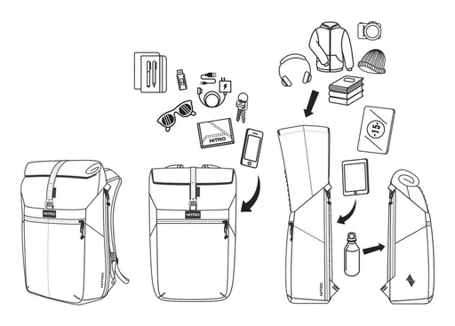 Batoh na notebook Nitro Cosmo Woodrose