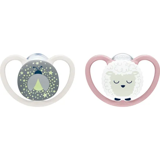 NUK Perfect Match Air Night 0-6 m dudlík Firefly/Sheep 2 cm