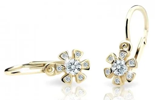 Cutie Diamonds Zlaté dětské náušnice s brilianty DC2156-10-00-X-1