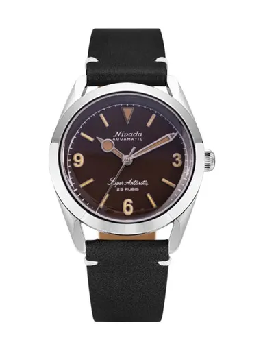 Nivada Grenchen Super Antarctic 3.6.9 Tropical - Black Leather White Stitching