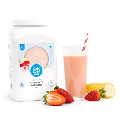 KetoDiet Proteinový nápoj - příchuť jahoda a banán (35 porcí)