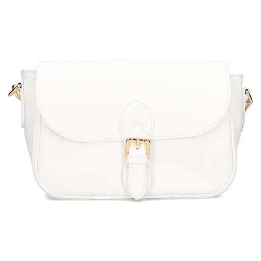 Dámská kožená crossbody kabelka Italia Melanis - bílá