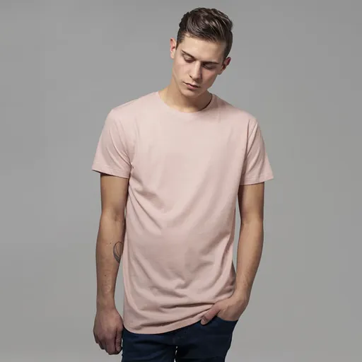 Pánské tričko Urban Classics Shaped Long Tee light rose - 2XL