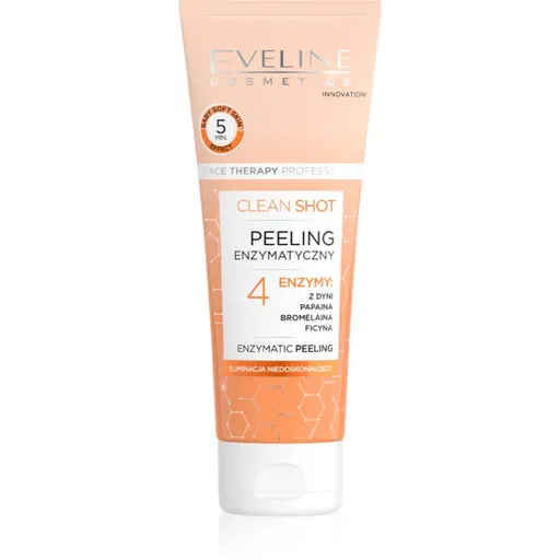 Eveline Cosmetics Clean Shot 4 Enzymes enzymatický peeling proti nedokonalostem pleti 75 ml