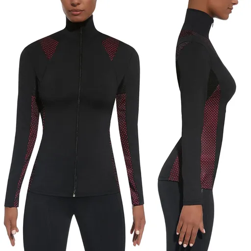 Dámská sportovní mikina BAS BLACK Inspire Blouse černo-růžová S