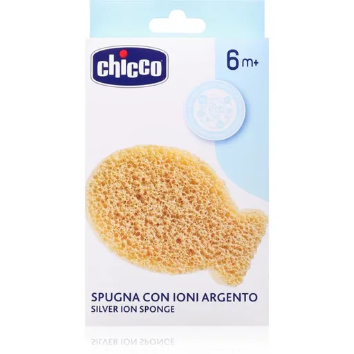 Chicco Silver Ion Sponge 6m+ dětská mycí houba s ionty stříbra 1 ks