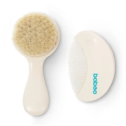 Baboo Baby Hair Brush and Comb Set sada na vlasy pro děti od narození 2 ks