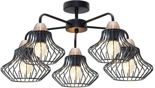 závěsné stropní svítidlo 5x60W E27 černé