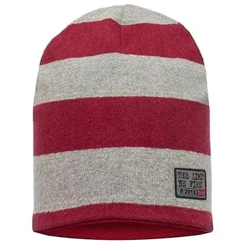 Broel dětská čepice Dog pruhy vínová - 55 cm (0177684)