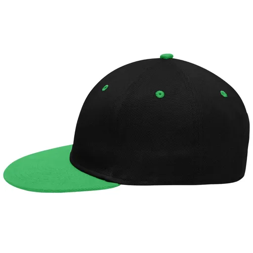 Myrtle Beach (Daiber) Dvoubarevná kšiltovka Flatpeak MB6581 - Černá / kapradinová | uni