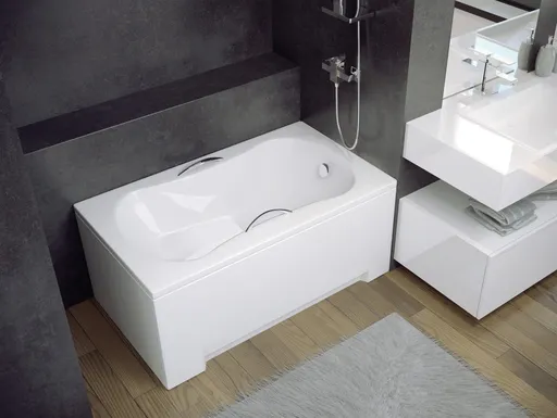 BESCO Obdélníková vana ARIA REHAB Nožičky k vaně S nožičkami, Rozměr vany 120 × 70  VANARIA120REH+VANARIA120REHNO