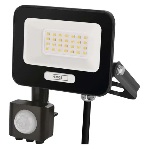 EMOS Černý LED reflektor 20W s pohybovým čidlem ZS2324B