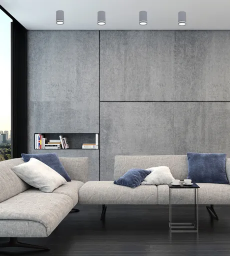 Stropní svítidlo šedé 6,8x10cm GU10 15W trubice