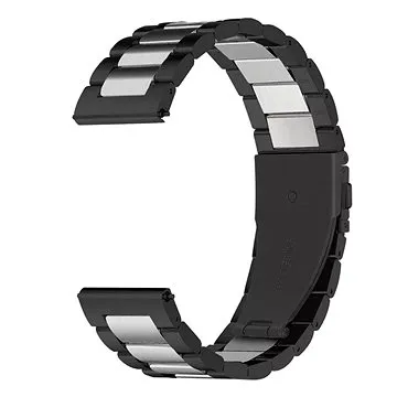 Drakero Kovový řemínek černo-stříbrný 22mm Quick Release (10135)