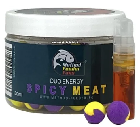 Method feeder fans pop up duo energy 12 mm 100 ml + sprej esence 2 ml - spice meat