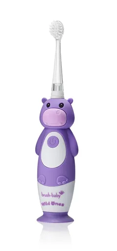 Brush-baby WildOnes dětský sonický kartáček, hroch, 0-10 let + dárek a doprava zdarma