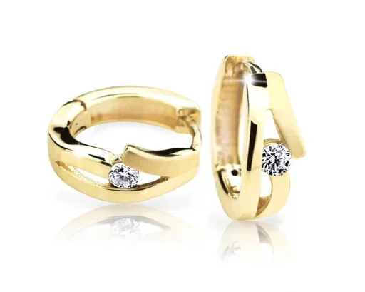 Cutie Jewellery Kruhové náušnice ze žlutého zlata Z6483-2026-80-10-X-1