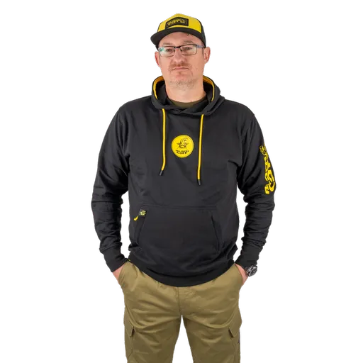 Black cat mikina black hoody - xl