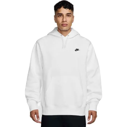 Nike CLUB FLEECE PULLOVER HOODIE Pánská mikina, bílá, velikost XXL