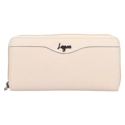 Dámská kožená peněženka Lagen Jeanette - krémová