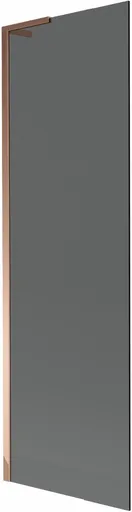 MEXEN/S Next L vanová zástěna FIX 60 x 150, grafit, růžové zlato 895-060-000-03-40-60