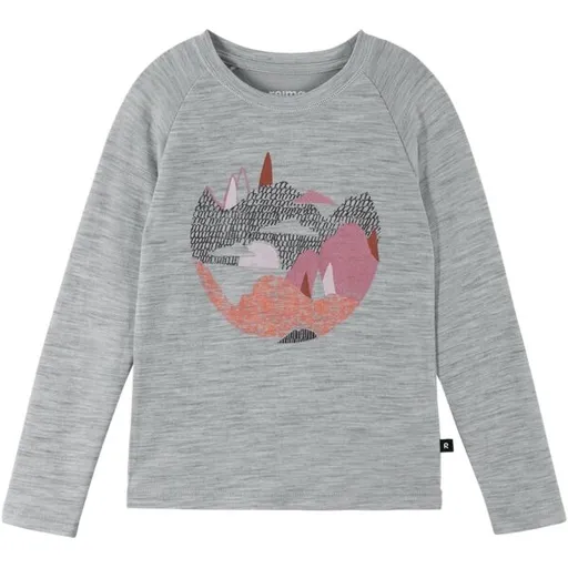 REIMA VIISAS Dětské tričko s dlouhým rukávem, šedá, velikost