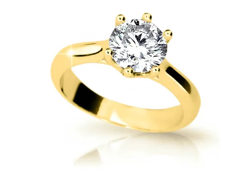 Cutie Jewellery Okouzlující zásnubní prsten ze žlutého zlata Z6876-1885-10-X-1 53 mm